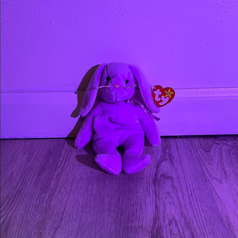 Retired Ty Purple Bunny beanie baby